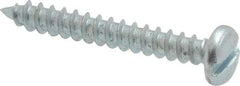 Value Collection - #8 Pan Head Slotted Sheet Metal Screw - Steel, 1-1/4" Length Under Head, Grade 2 - Americas Industrial Supply