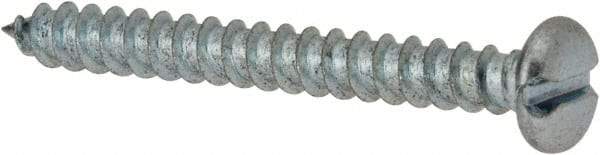 Value Collection - #8 Pan Head Slotted Sheet Metal Screw - Steel, 1-1/2" Length Under Head, Grade 2 - Americas Industrial Supply