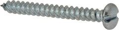 Value Collection - #8 Pan Head Slotted Sheet Metal Screw - Steel, 1-1/2" Length Under Head, Grade 2 - Americas Industrial Supply
