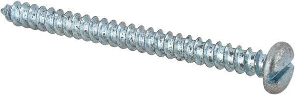 Value Collection - #8 Pan Head Slotted Sheet Metal Screw - Steel, 2" Length Under Head, Grade 2 - Americas Industrial Supply