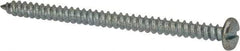 Value Collection - #8 Pan Head Slotted Sheet Metal Screw - Steel, 2-1/2" Length Under Head, Grade 2 - Americas Industrial Supply