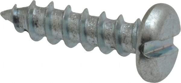 Value Collection - #10 Pan Head Slotted Sheet Metal Screw - Steel, 3/4" Length Under Head, Grade 2 - Americas Industrial Supply