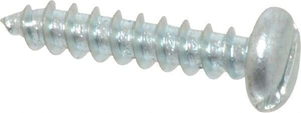 Value Collection - #10 Pan Head Slotted Sheet Metal Screw - Steel, 1" Length Under Head, Grade 2 - Americas Industrial Supply