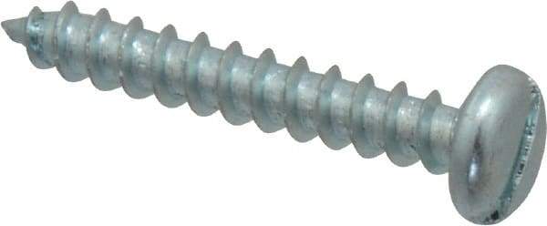Value Collection - #10 Pan Head Slotted Sheet Metal Screw - Steel, 1-1/4" Length Under Head, Grade 2 - Americas Industrial Supply