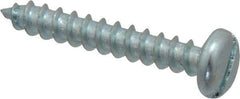 Value Collection - #10 Pan Head Slotted Sheet Metal Screw - Steel, 1-1/4" Length Under Head, Grade 2 - Americas Industrial Supply