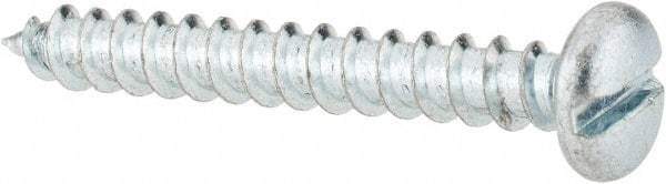 Value Collection - #10 Pan Head Slotted Sheet Metal Screw - Steel, 1-1/2" Length Under Head, Grade 2 - Americas Industrial Supply