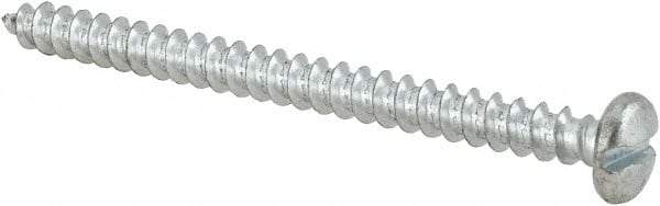 Value Collection - #10 Pan Head Slotted Sheet Metal Screw - Steel, 2-1/2" Length Under Head, Grade 2 - Americas Industrial Supply