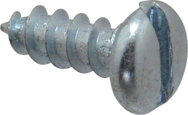 Value Collection - #12 Pan Head Slotted Sheet Metal Screw - Steel, 5/8" Length Under Head, Grade 2 - Americas Industrial Supply