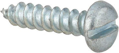 Value Collection - #12 Pan Head Slotted Sheet Metal Screw - Steel, 7/8" Length Under Head, Grade 2 - Americas Industrial Supply