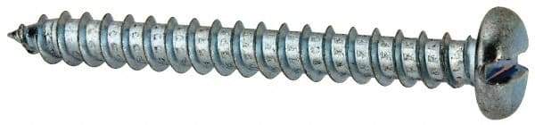 Value Collection - #12 Pan Head Slotted Sheet Metal Screw - Steel, 2" Length Under Head, Grade 2 - Americas Industrial Supply