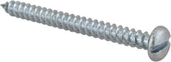Value Collection - #12 Pan Head Slotted Sheet Metal Screw - Steel, 2-1/2" Length Under Head, Grade 2 - Americas Industrial Supply
