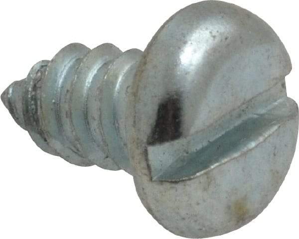 Value Collection - #14 Pan Head Slotted Sheet Metal Screw - Steel, 1/2" Length Under Head, Grade 2 - Americas Industrial Supply