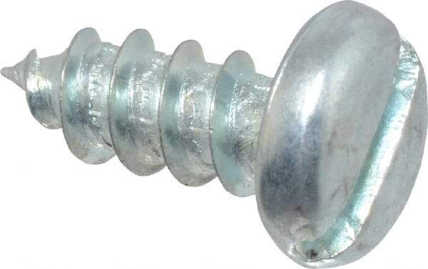 Value Collection - #14 Pan Head Slotted Sheet Metal Screw - Steel, 5/8" Length Under Head, Grade 2 - Americas Industrial Supply