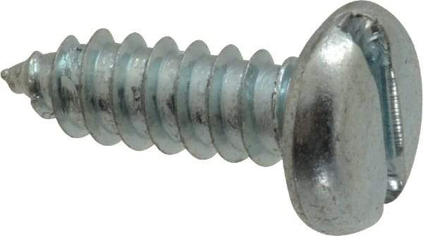 Value Collection - #14 Pan Head Slotted Sheet Metal Screw - Steel, 3/4" Length Under Head, Grade 2 - Americas Industrial Supply