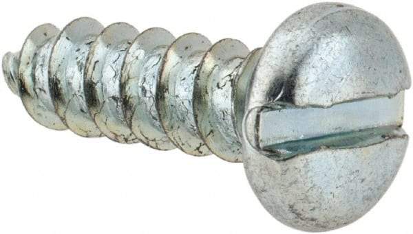 Value Collection - #14 Pan Head Slotted Sheet Metal Screw - Steel, 7/8" Length Under Head, Grade 2 - Americas Industrial Supply