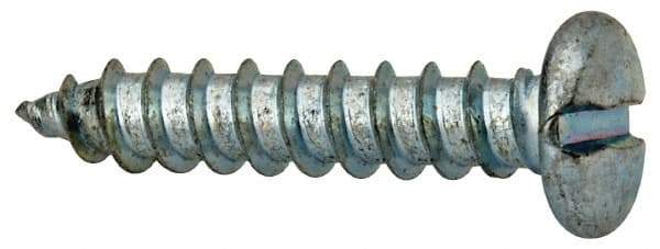 Value Collection - #14 Pan Head Slotted Sheet Metal Screw - Steel, 1-1/4" Length Under Head, Grade 2 - Americas Industrial Supply