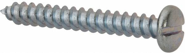 Value Collection - #14 Pan Head Slotted Sheet Metal Screw - Steel, 2" Length Under Head, Grade 2 - Americas Industrial Supply