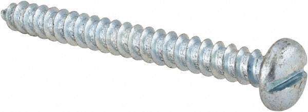 Value Collection - #14 Pan Head Slotted Sheet Metal Screw - Steel, 2-1/2" Length Under Head, Grade 2 - Americas Industrial Supply