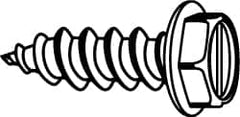 Value Collection - #10 Hex Washer Head Slotted Sheet Metal Screw - Steel, 1/4" Length Under Head, AISI 1016, ASME B18.6.3, ASME B18.6.4 & SAE J933, Grade 1016-1024 - Americas Industrial Supply