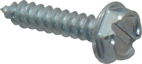 Value Collection - #6 Hex Washer Head Slotted Sheet Metal Screw - Steel, 5/8" Length Under Head, Grade 2 - Americas Industrial Supply
