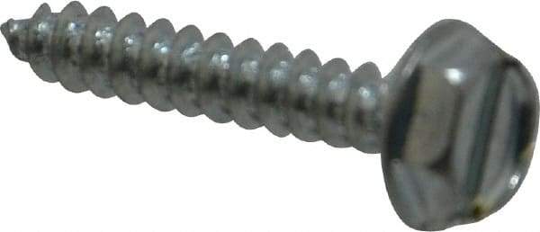 Value Collection - #6 Hex Washer Head Slotted Sheet Metal Screw - Steel, 3/4" Length Under Head, Grade 2 - Americas Industrial Supply