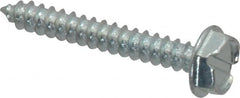 Value Collection - #6 Hex Washer Head Slotted Sheet Metal Screw - Steel, 1" Length Under Head, Grade 2 - Americas Industrial Supply