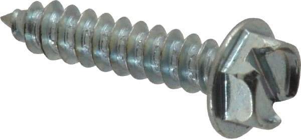 Value Collection - #8 Hex Washer Head Slotted Sheet Metal Screw - Steel, 3/4" Length Under Head, Grade 2 - Americas Industrial Supply