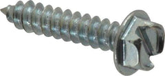 Value Collection - #8 Hex Washer Head Slotted Sheet Metal Screw - Steel, 3/4" Length Under Head, Grade 2 - Americas Industrial Supply