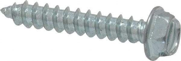 Value Collection - #8 Hex Washer Head Slotted Sheet Metal Screw - Steel, 1" Length Under Head, Grade 2 - Americas Industrial Supply