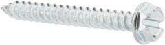 Value Collection - #8 Hex Washer Head Slotted Sheet Metal Screw - Steel, 1-1/2" Length Under Head, Grade 2 - Americas Industrial Supply