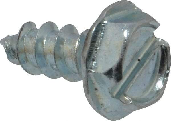 Value Collection - #10 Hex Washer Head Slotted Sheet Metal Screw - Steel, 1/2" Length Under Head, Grade 2 - Americas Industrial Supply