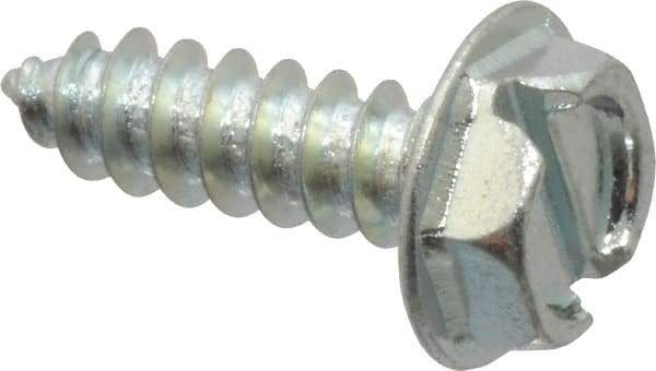 Value Collection - #10 Hex Washer Head Slotted Sheet Metal Screw - Steel, 5/8" Length Under Head, Grade 2 - Americas Industrial Supply