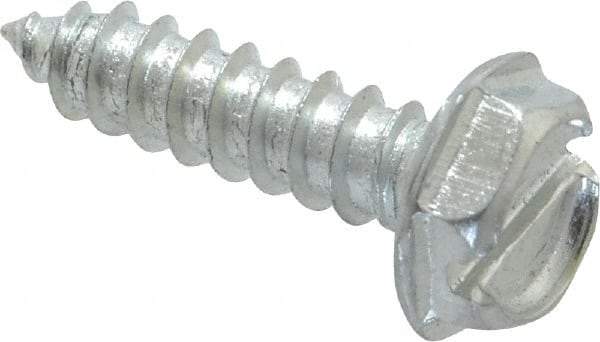 Value Collection - #10 Hex Washer Head Slotted Sheet Metal Screw - Steel, 3/4" Length Under Head, Grade 2 - Americas Industrial Supply