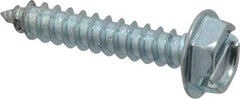Value Collection - #10 Hex Washer Head Slotted Sheet Metal Screw - Steel, 1" Length Under Head, Grade 2 - Americas Industrial Supply