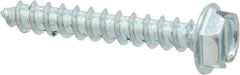 Value Collection - #10 Hex Washer Head Slotted Sheet Metal Screw - Steel, 1-1/4" Length Under Head, Grade 2 - Americas Industrial Supply