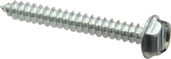 Value Collection - #10 Hex Washer Head Slotted Sheet Metal Screw - Steel, 1-1/2" Length Under Head, Grade 2 - Americas Industrial Supply