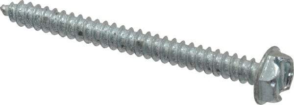 Value Collection - #10 Hex Washer Head Slotted Sheet Metal Screw - Steel, 2" Length Under Head, Grade 2 - Americas Industrial Supply