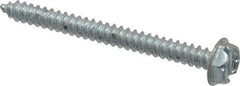 Value Collection - #10 Hex Washer Head Slotted Sheet Metal Screw - Steel, 2" Length Under Head, Grade 2 - Americas Industrial Supply
