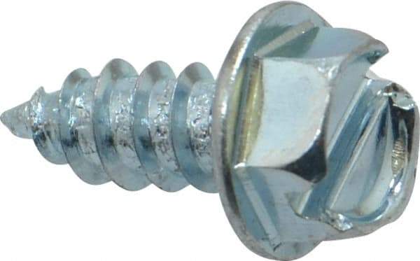 Value Collection - #12 Hex Washer Head Slotted Sheet Metal Screw - Steel, 1/2" Length Under Head, Grade 2 - Americas Industrial Supply