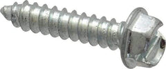 Value Collection - #12 Hex Washer Head Slotted Sheet Metal Screw - Steel, 1" Length Under Head, Grade 2 - Americas Industrial Supply