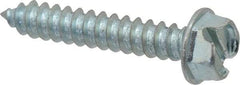 Value Collection - #12 Hex Washer Head Slotted Sheet Metal Screw - Steel, 1-1/4" Length Under Head, Grade 2 - Americas Industrial Supply