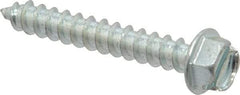 Value Collection - #12 Hex Washer Head Slotted Sheet Metal Screw - Steel, 1-1/2" Length Under Head, Grade 2 - Americas Industrial Supply
