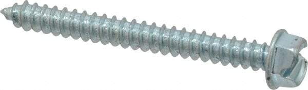 Value Collection - #12 Hex Washer Head Slotted Sheet Metal Screw - Steel, 2" Length Under Head, Grade 2 - Americas Industrial Supply