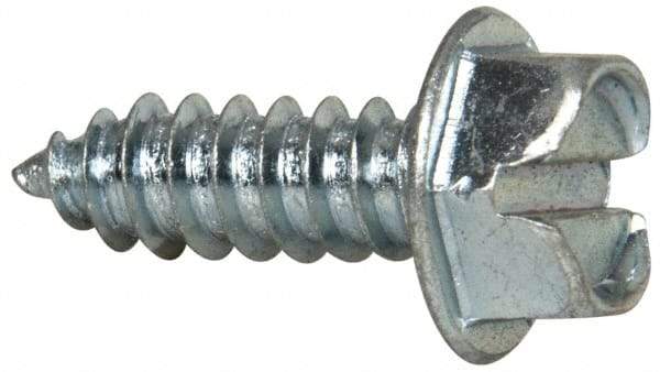 Value Collection - #14 Hex Washer Head Slotted Sheet Metal Screw - Steel, 3/4" Length Under Head, Grade 2 - Americas Industrial Supply