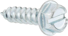 Value Collection - #14 Hex Washer Head Slotted Sheet Metal Screw - Steel, 1" Length Under Head, Grade 2 - Americas Industrial Supply