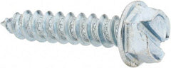 Value Collection - #14 Hex Washer Head Slotted Sheet Metal Screw - Steel, 1-1/4" Length Under Head, Grade 2 - Americas Industrial Supply