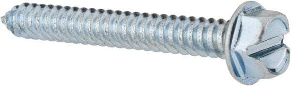 Value Collection - #14 Hex Washer Head Slotted Sheet Metal Screw - Steel, 2" Length Under Head, Grade 2 - Americas Industrial Supply