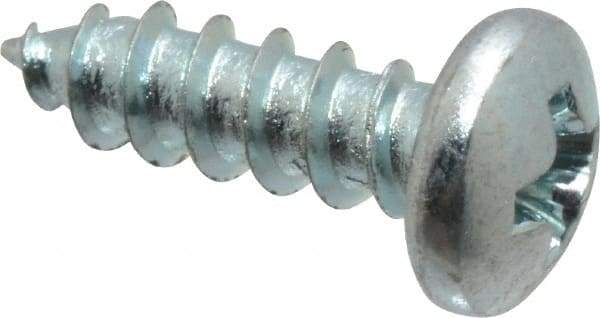 Value Collection - #7 Pan Head Phillips Sheet Metal Screw - Steel, 1/2" Length Under Head, Grade 2 - Americas Industrial Supply