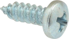 Value Collection - #8 Pan Head Phillips Sheet Metal Screw - Steel, 1/2" Length Under Head, Grade 2 - Americas Industrial Supply