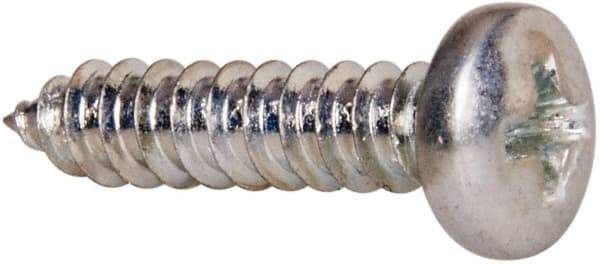 Value Collection - #8 Pan Head Phillips Sheet Metal Screw - Steel, 3/4" Length Under Head, Grade 2 - Americas Industrial Supply